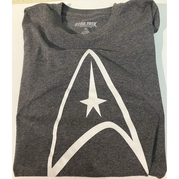 Other - Star Trek Men's XL Gray Logo T-Shirt TV Memorabilia‎
